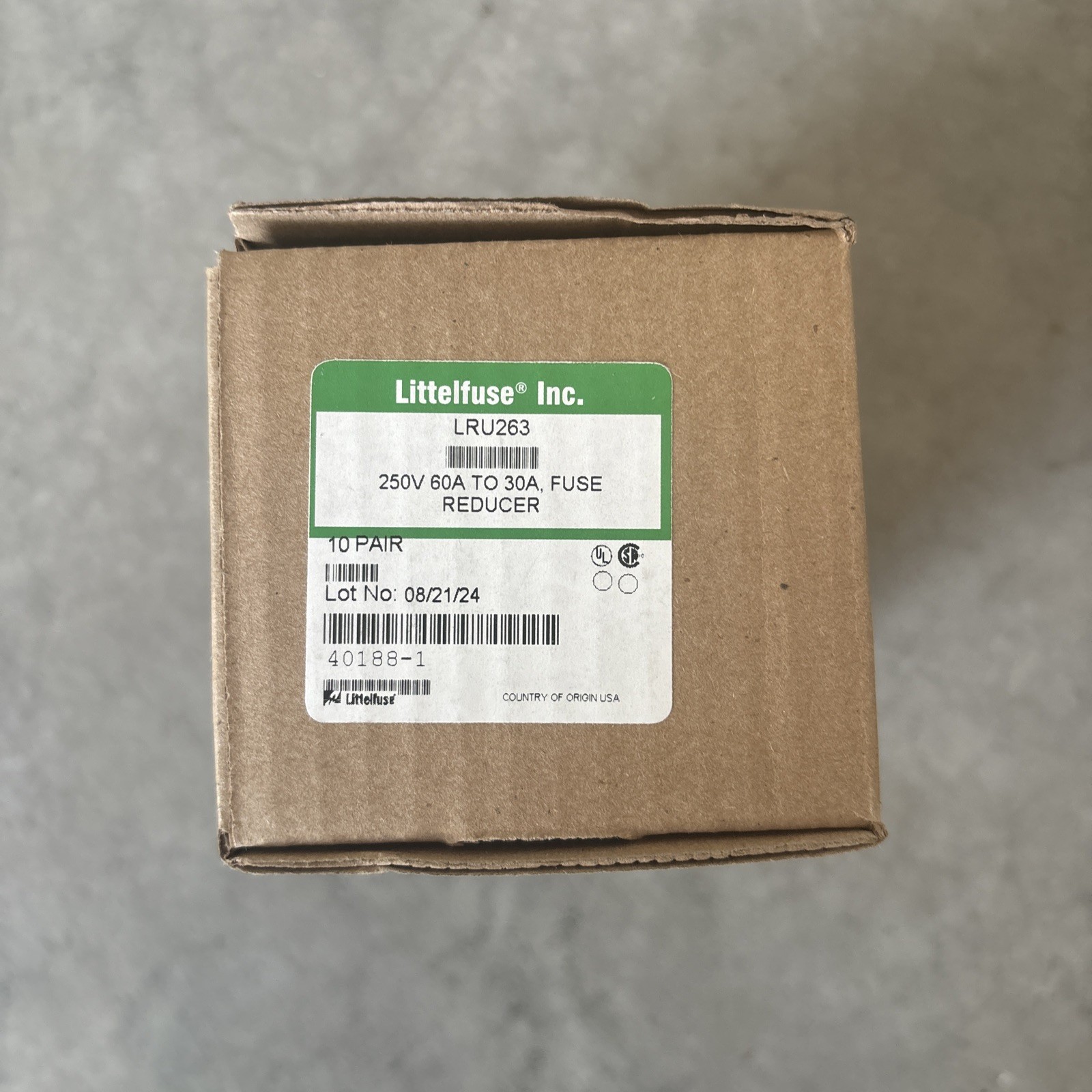 New Case Of 10 Littlefuse LRU263 Class R Fuse Reducer 60 – 30 Amps