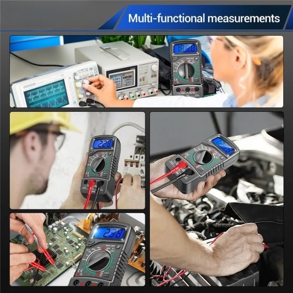 Digital Multimeter AC DC Voltmeter Ammeter Ohmmeter Volt Tester Meter XL830L
