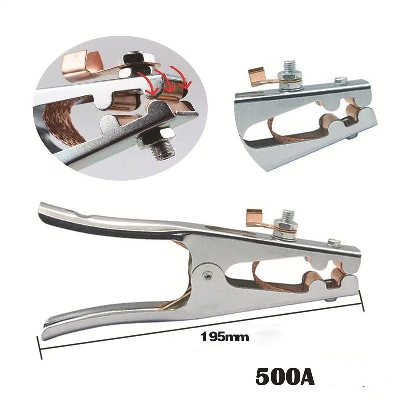 2PCS 500A Welding Ground Clamp, Manual Welder Electrode Clamp, Welder Ground