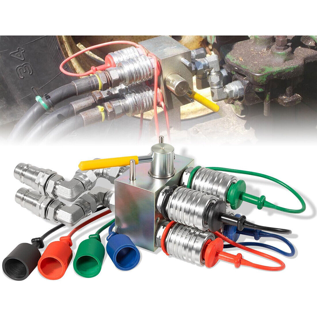 Manual Hydraulic Multiplier, SCV Splitter/Diverter Valve, 20 GPM Flow, 3000 PSI