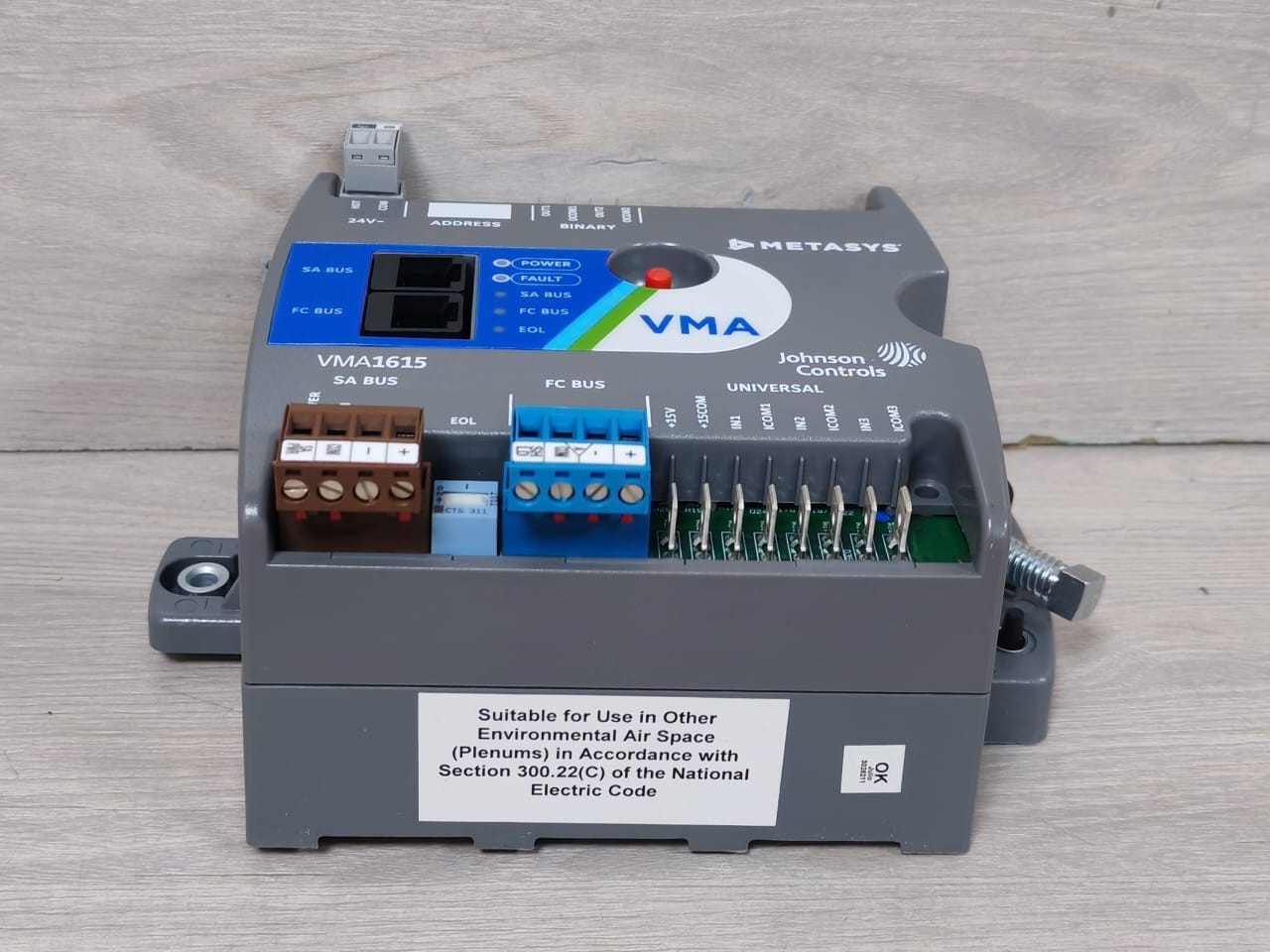 Johnson Controls MS-VMA1615-1 Vav Controller 3 Univ Inputs,2 Binary Outputs