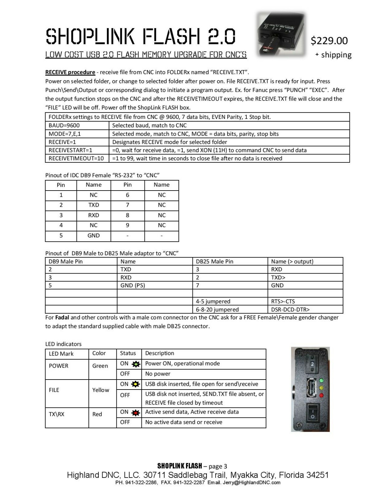Haas USB FLASH memory upgrade for Haas CNC, Send-Receive DNC Drip feed via RS232