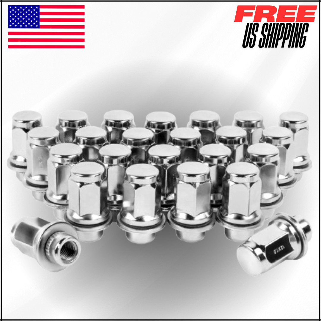 M12x1.5 Wheel Lug Nuts OEM for Tacoma 4 Runner FJ Cruiser Matrix GX460/ 24Pc Mag