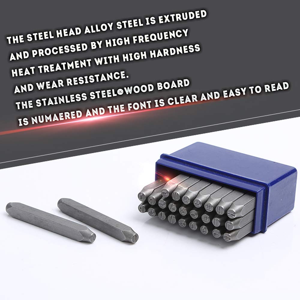Oudtinx Number and Letter Stamp Set (36 Piece Punch Set/A-Z & 0-9) Industrial…