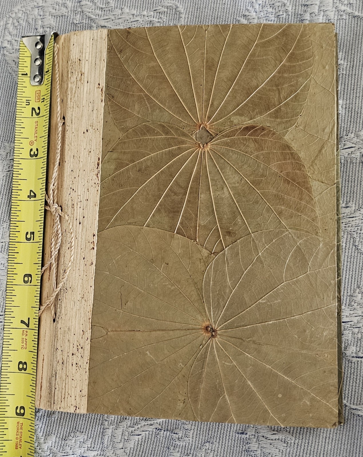 Artisan Handmade Pressed Leaf 7×9 Address Book Alphabetical Unused