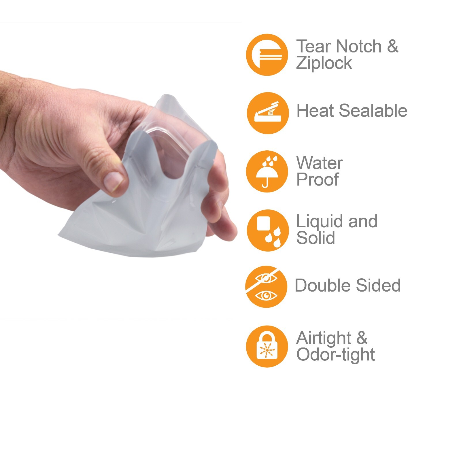 3″ x 4″ Gram Mylar Barrier Bags White Clear Front Resealable Storage – 100 Count