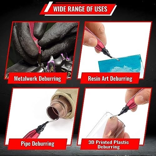 Deburring Tool with 15 High-Speed Steel Blades for Metal, PVC, Plastic & 3D Prin