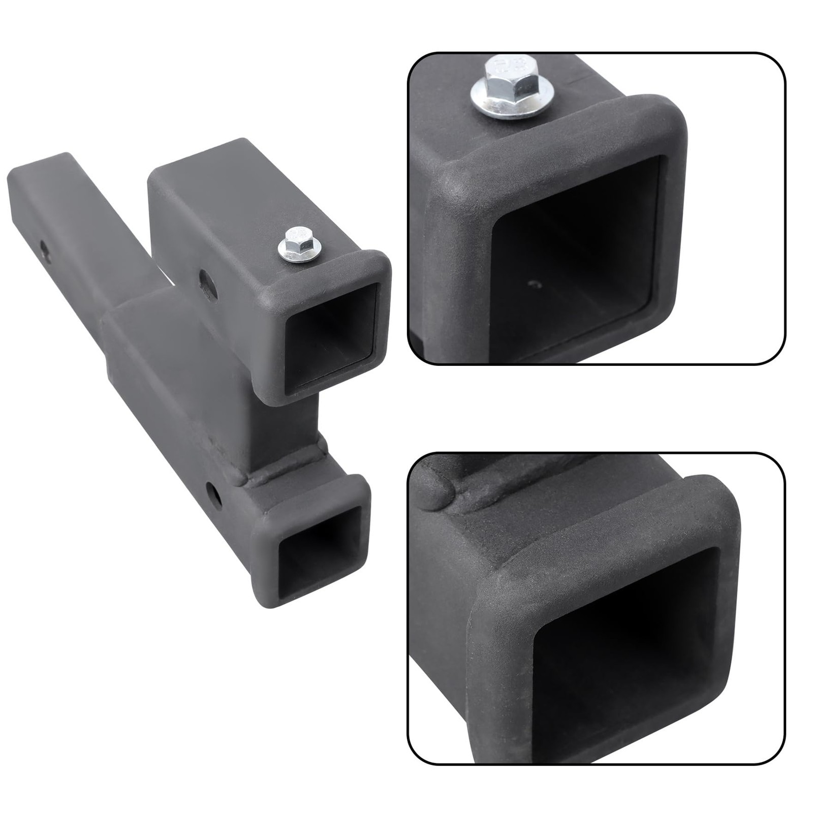 5000LB Steel Trailer Hitch Receiver Rise Drop Adapter 6.5in 2in Solid Shank