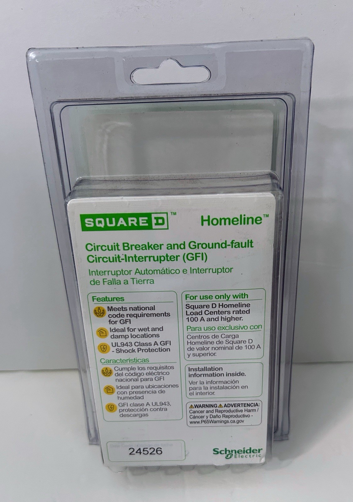 Square D Homeline 50A Two Pole Circuit Breaker & GFI HOM250GFIC