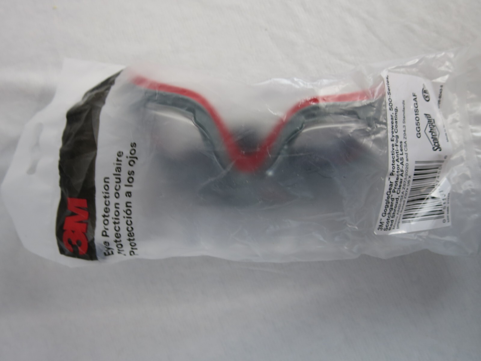 3M Googlegear 500 SeriesAnti Fogg Clear Lens GG501SGAF Gray & Red New