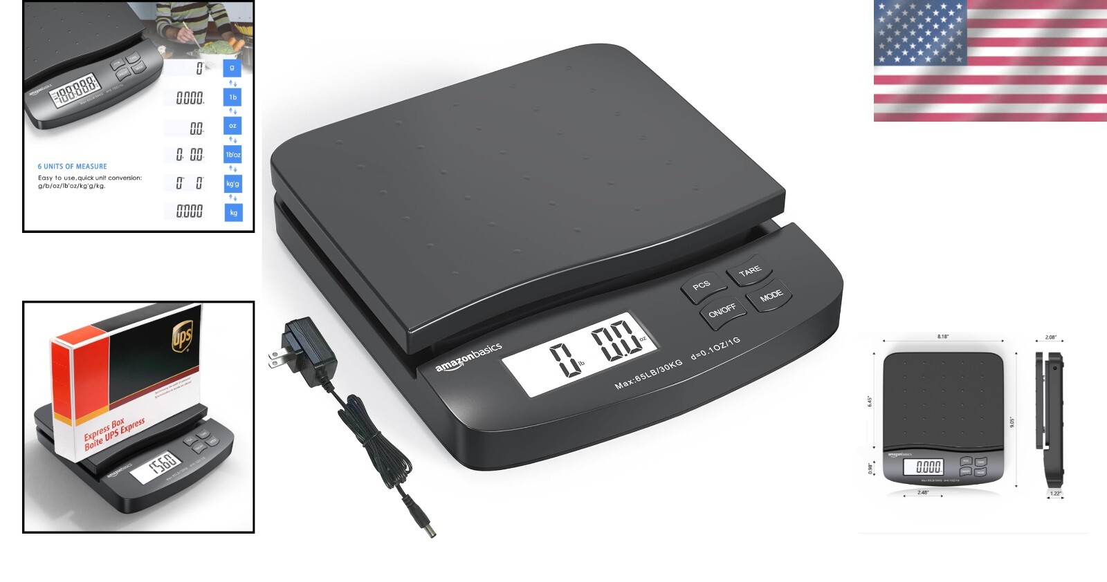 Extra Large LCD Digital Table Top Scale – 65 lb Max, Perfect for Shipping Needs