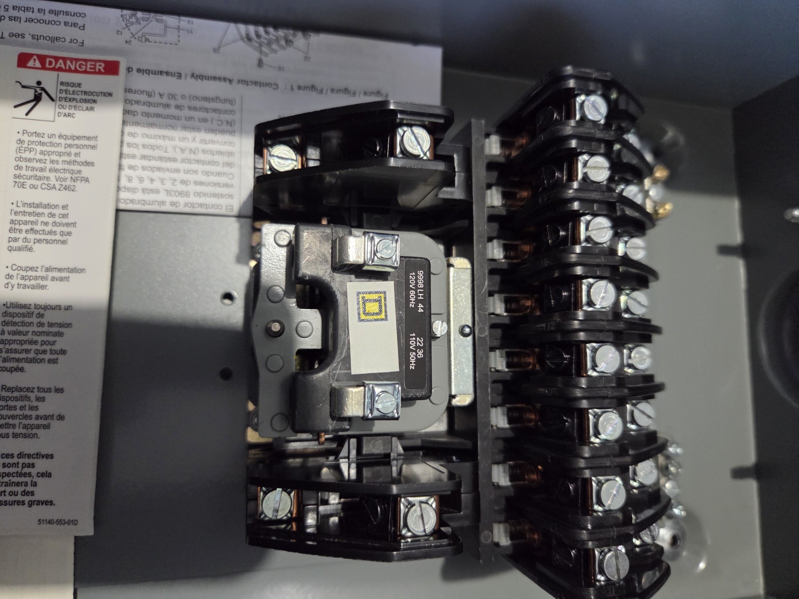 Square D Electrically Held Lighting Contactor 10-Pole 30A 8903LH1000V02 NEMA 3R