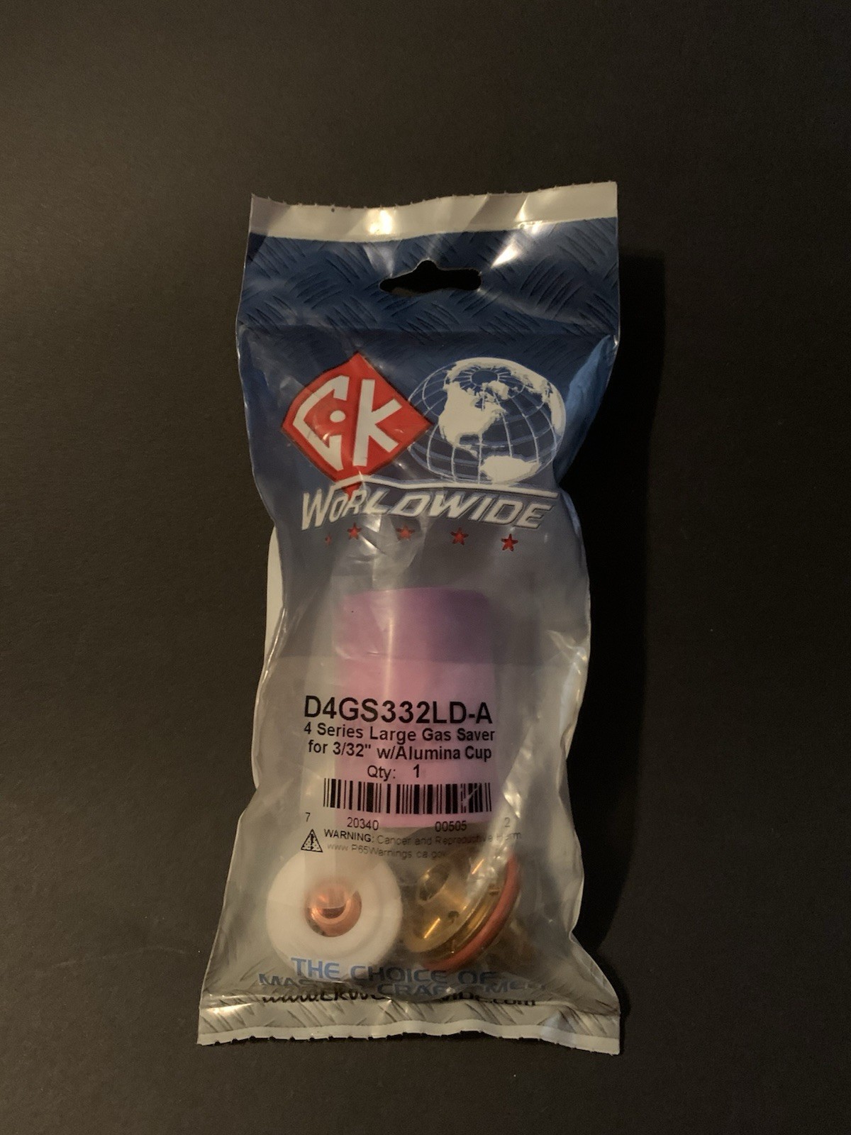 CK Worldwide D4GS332LD-A Large Gas Saver W/Alumina Cup