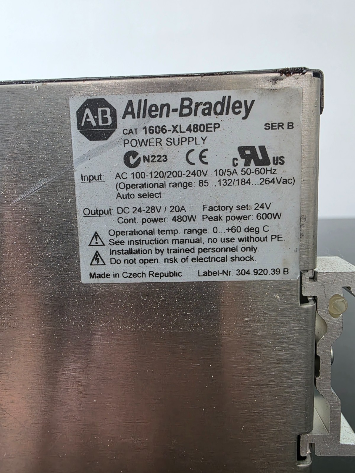 ALLEN-BRADLEY 1606-XL480EP POWER SUPPLY 1606-XL SERIES