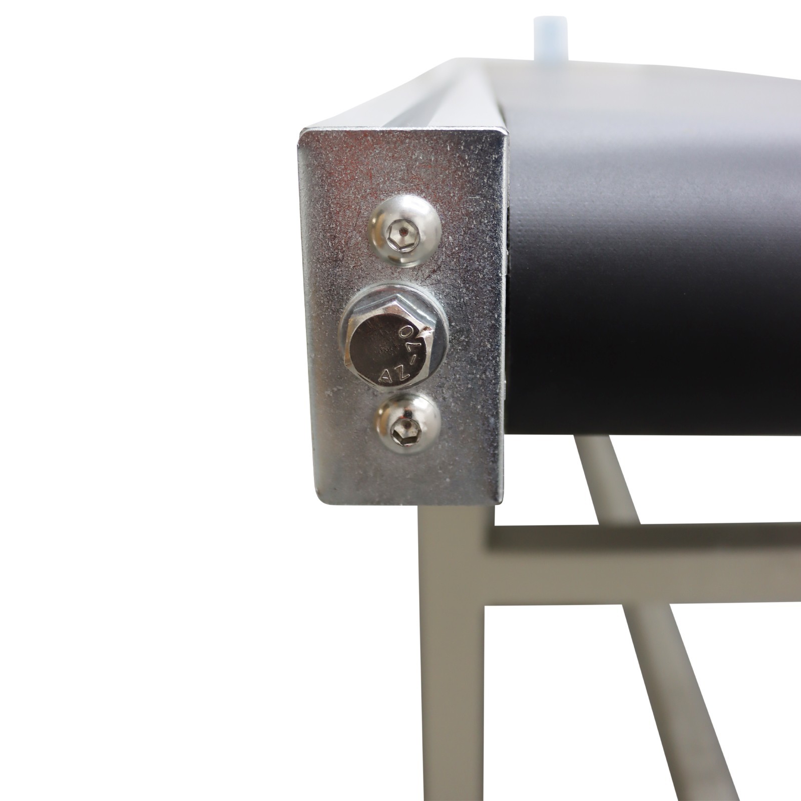 Open Box!Transport System 118in*11.8in L*W Black PVC Conveyor Belt 110V Shipping