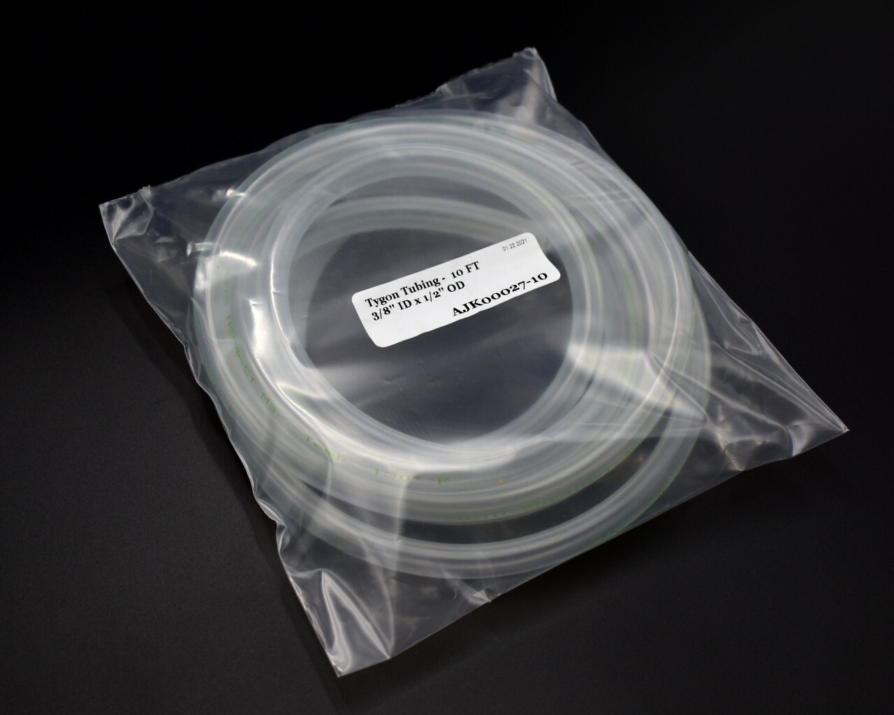 10′ Length of Tygon 2375 3/8″ ID x 1/2″ OD Chemical Transfer Tubing