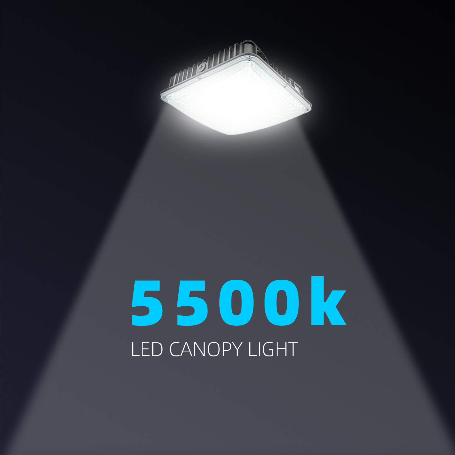 2-Pack LED Canopy Light Commercial Light for Home, Gas Station, Warehouse (70W)