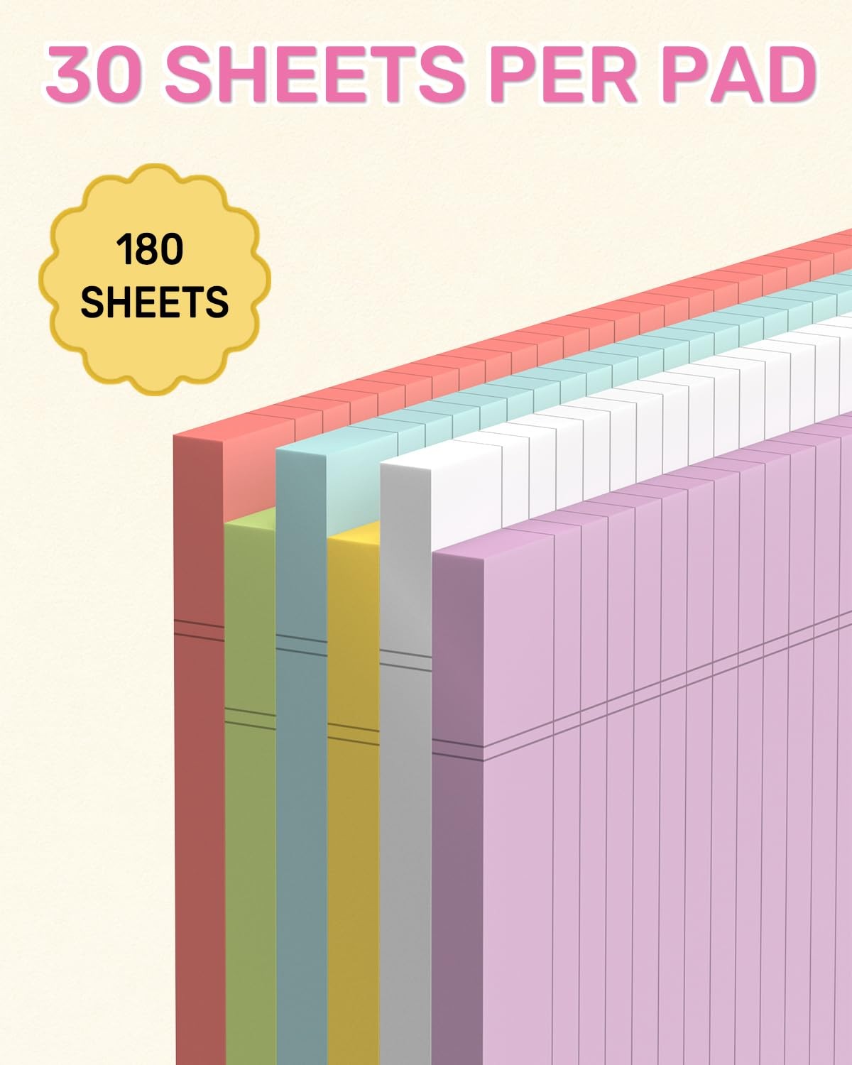 Note Pads 5×8, Notebook College Ruled Legal Pads Colored Writing Pads 5×8, 6