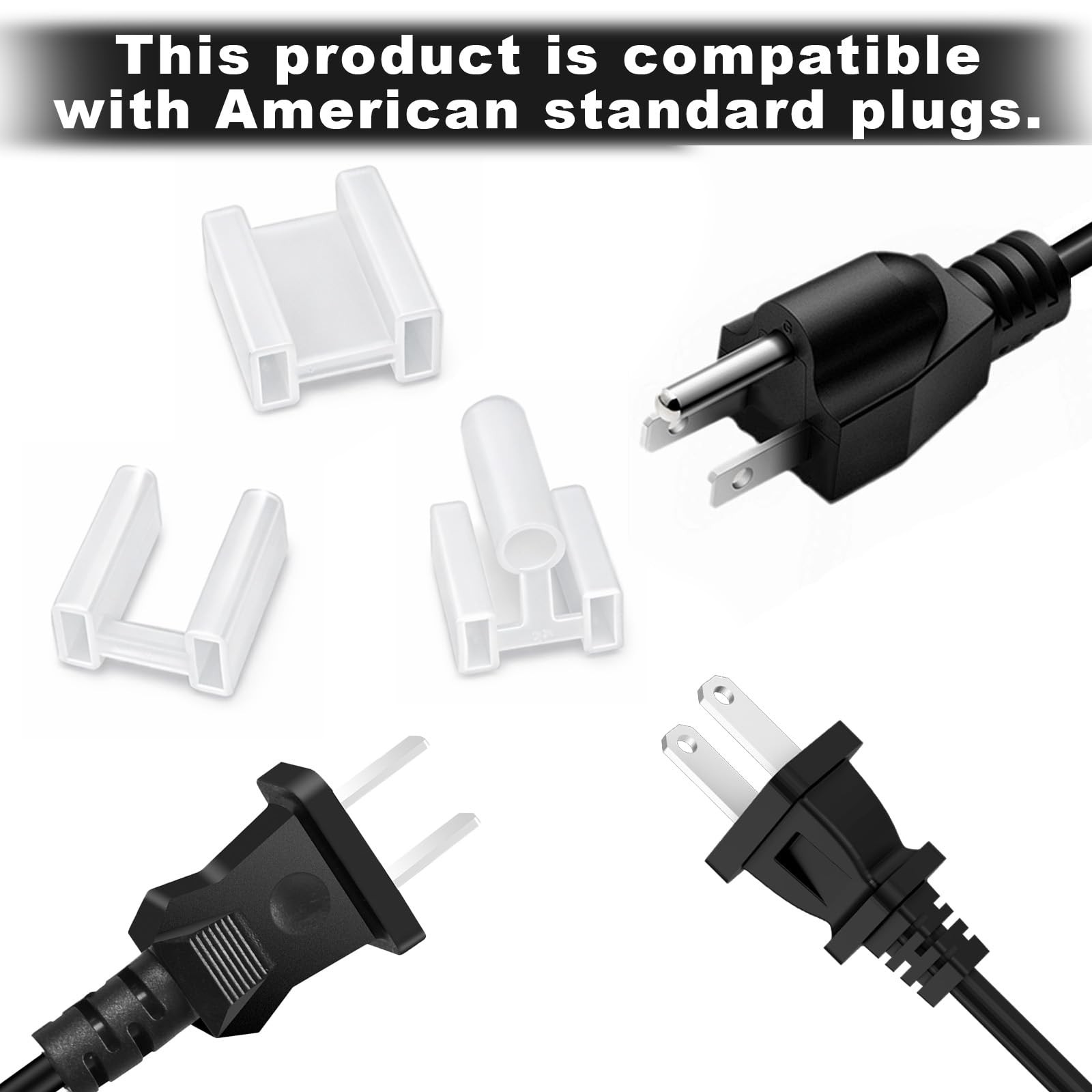 60 Pieces Plug Cover, Outlet Plugs Covers, 3 Prong and 2 Prong Plastic Protec…