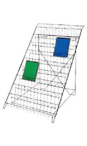 Black Floor Standing Wire Rack 10 Shelf 46” High x 29 ½” Literature DVD’s