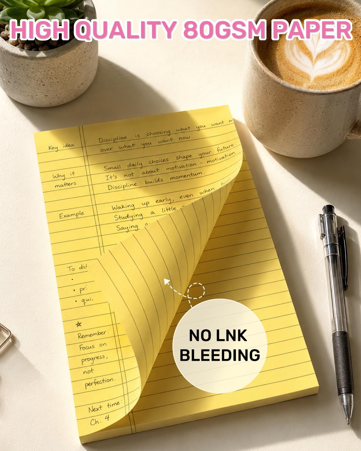 Note Pads 5×8, Notebook College Ruled Legal Pads Colored Writing Pads 5×8, 6