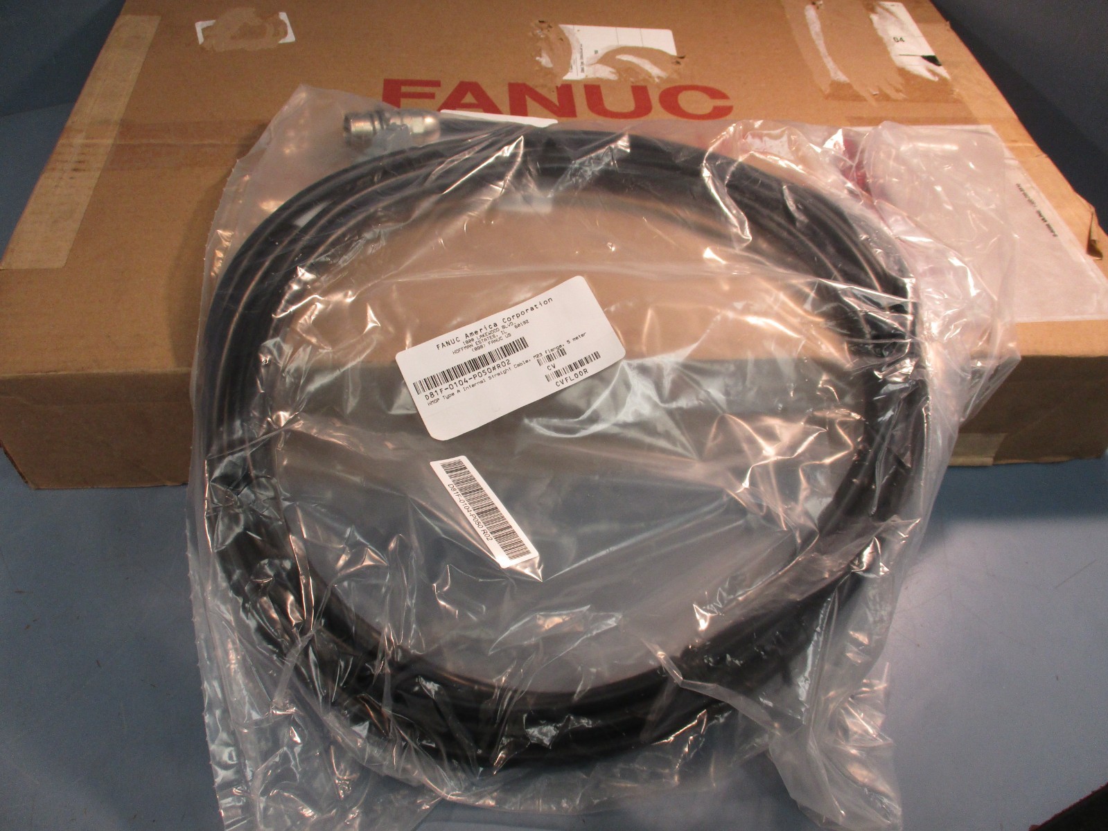 FANUC D81F-0104-P050#R02 HMOP Type A Internal Straight Cable, M23 Flange 5 Meter