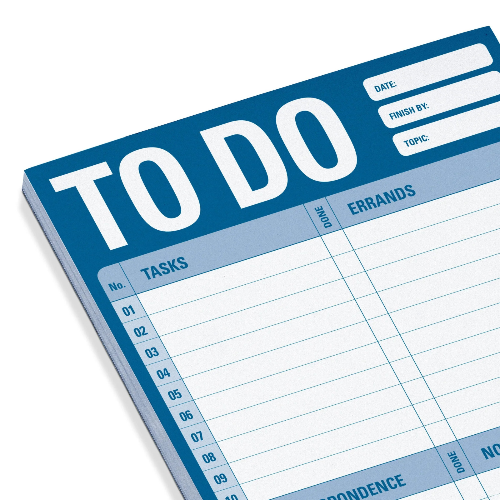KNOCK KNOCK To Do Pad – To Do List Note Pad, 6 x 9 inches, Blue