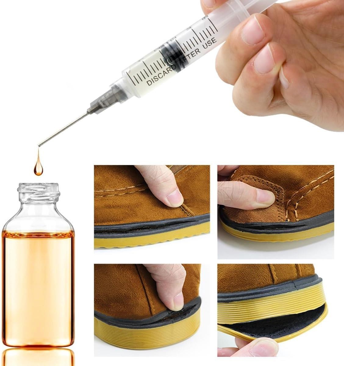 10ml Glue Applicator Syringe with 14g/16g/18g Blunt Tips – for Ink, Epoxy, Craft