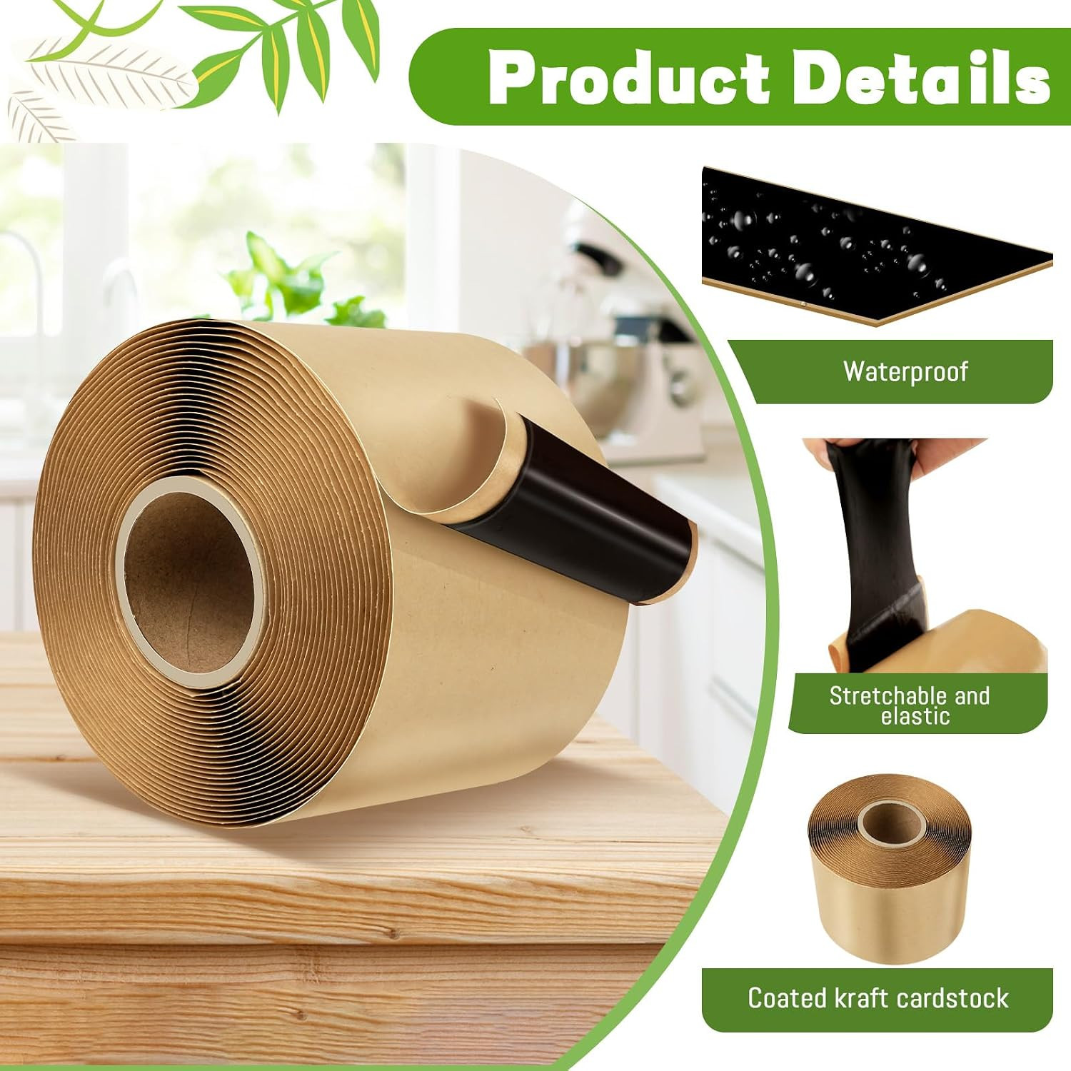 2PCS Pond Liner Seam Tape,3″ X 40′ Self Adhesive Double Sided Butyl Pond Seam Ta