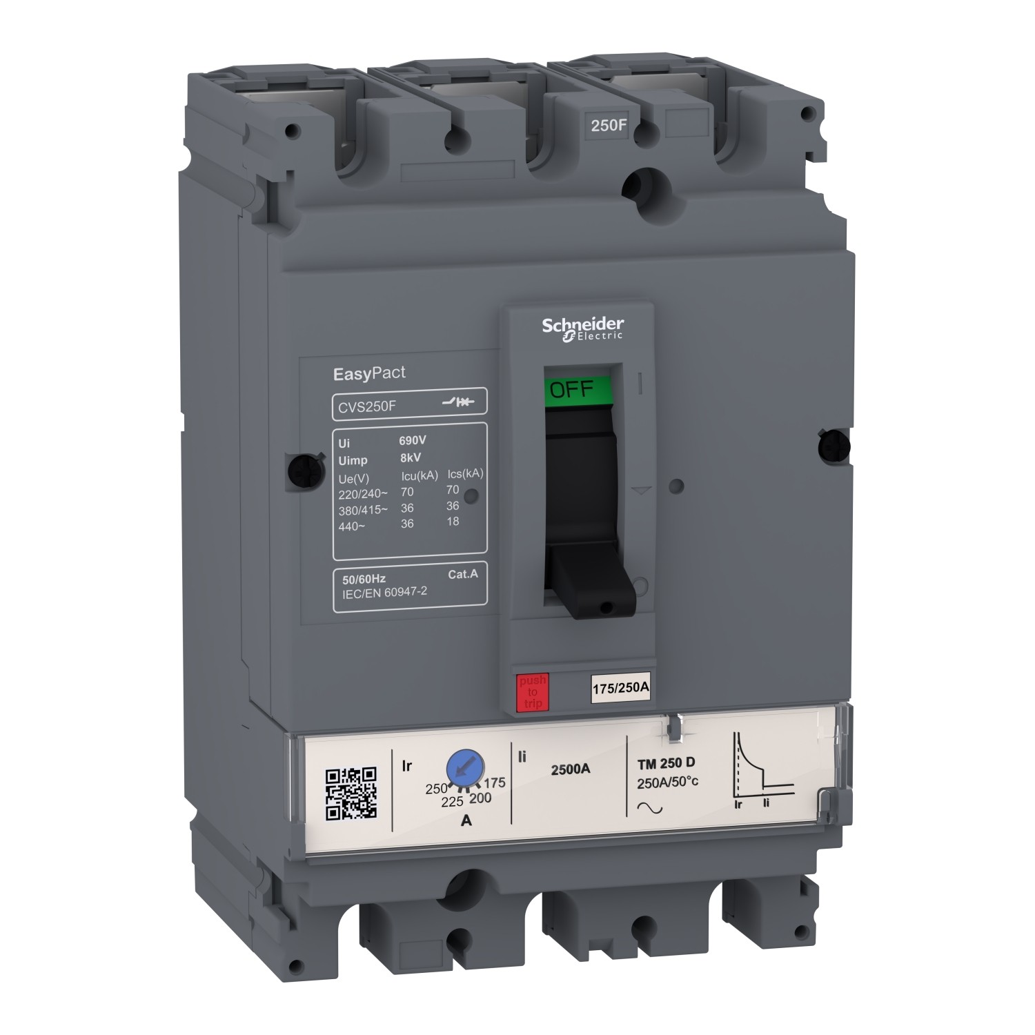 Schneider LV510806 – MCCB TM50D 3P3D, CVS100F EasyPact – Made In India