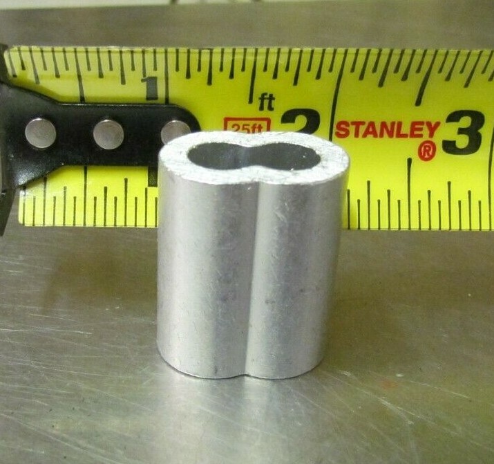 20 – New Campbell US Made 5/16″ Wire Rope / Cable Aluminum Cable Crimp Sleeves