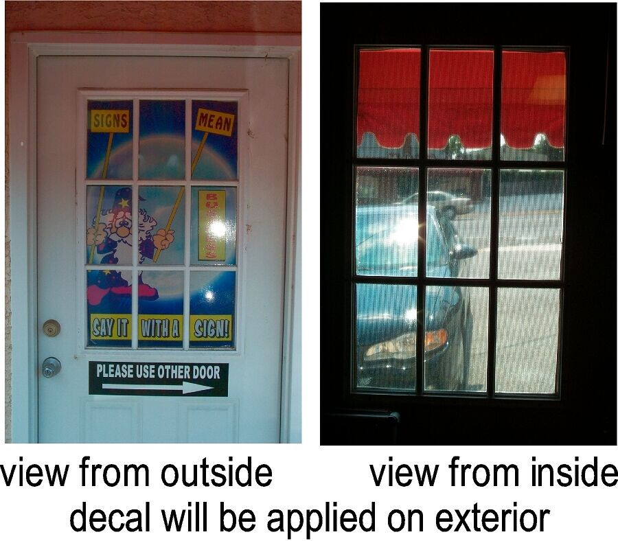 PERFORATED WINDOW DECAL PAWN SHOP CASH FOR GOLD NEW LOT OF 4 2′ X 4′ VERTICAL