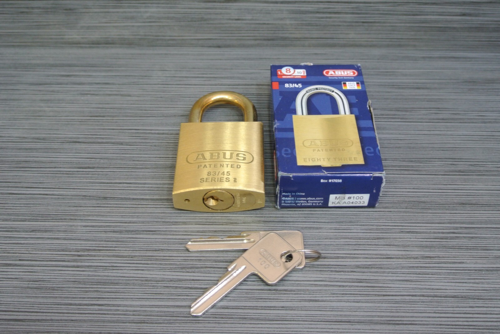 Abus 83/45 Solid Brass Rekeyable Padlock MB 100