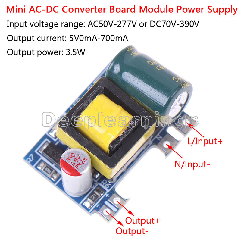 Mini AC-DC 110V 120V 220V 230V To 5V Converter Board Module Power Supply