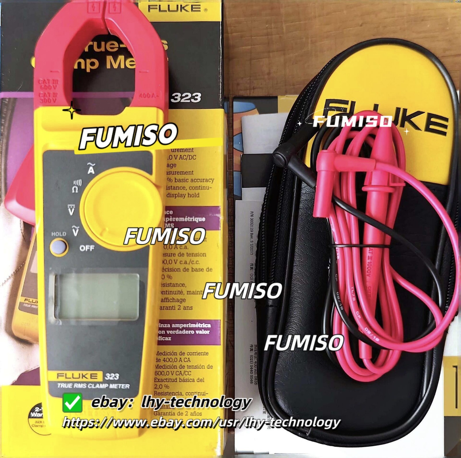 NEW1 PCS Fluke 323 True RMS Digital Clamp Meter Multimeter /Fast delivery*
