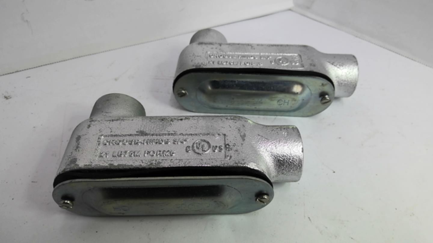Crouse Hinds 3/4″ 21 LB75M Electrical Cover Lot of 2