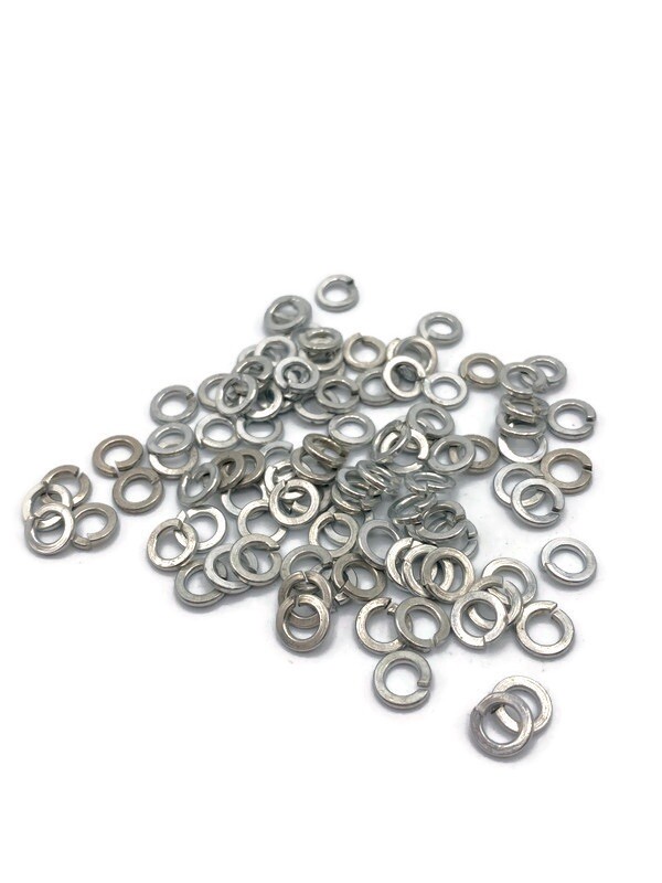 *98 pcs* Rockford 5/32″ #8 Split Ring Lock Washers Medium Carbon Steel Zinc
