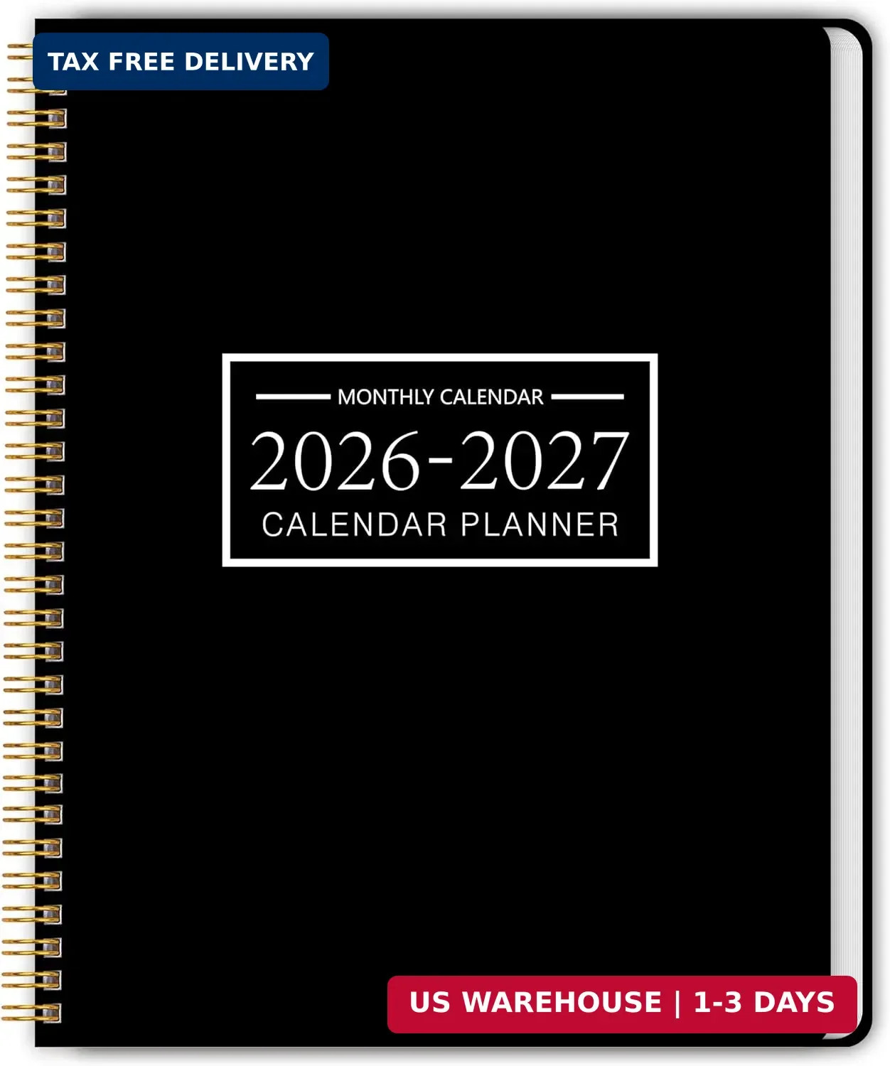 Monthly Planner Jan 2026 – Dec 2027, Monthly Planner for 24 Monthes, 9×11 Inch,