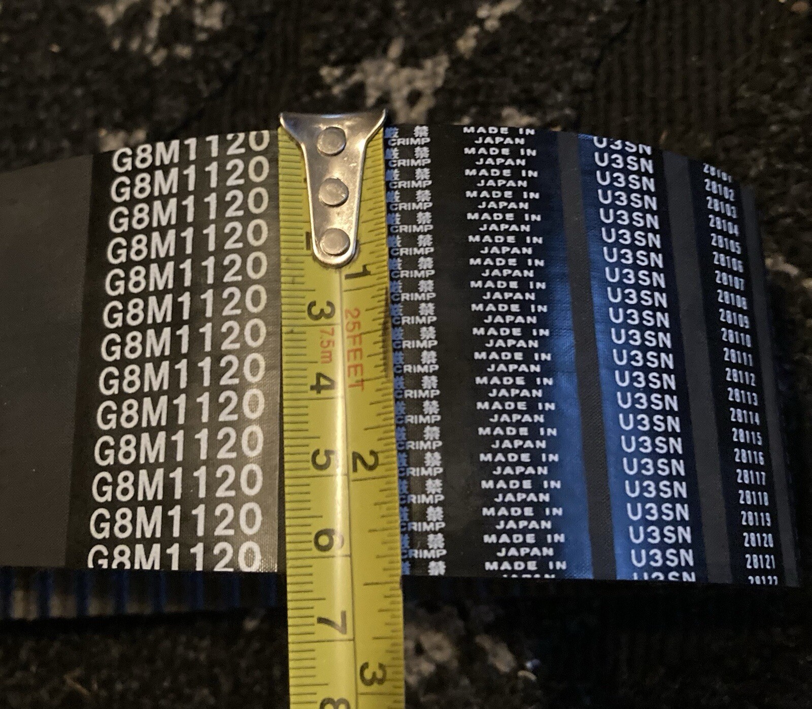 Mitsubishi Giga Torque Poly Chain Belt 1120MM LONG, 8MM PITCH, Approx. 62MM WIDE