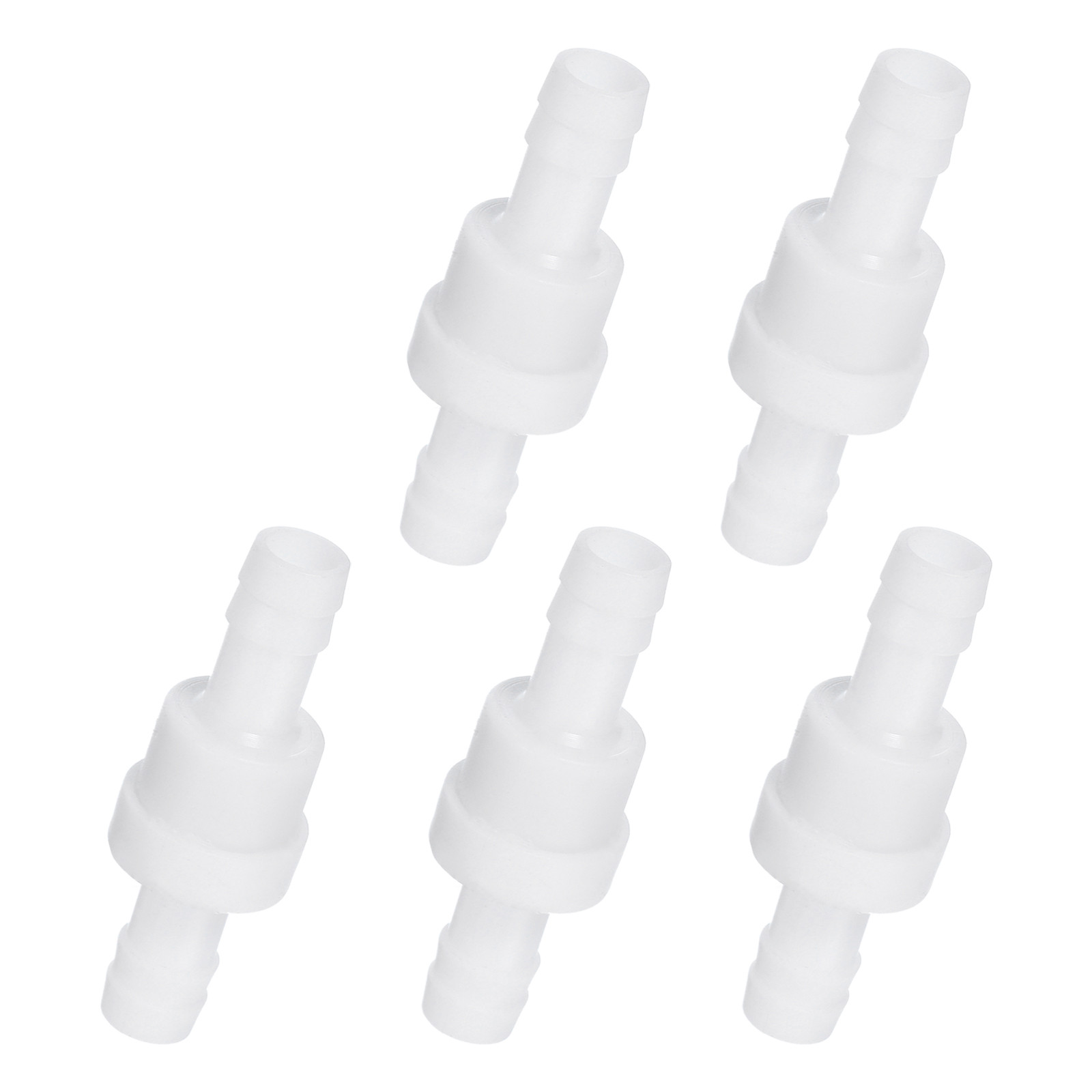 5 Pack 3/8″ Plastic One Way Inline Check Valve Barb Hose Non Return White