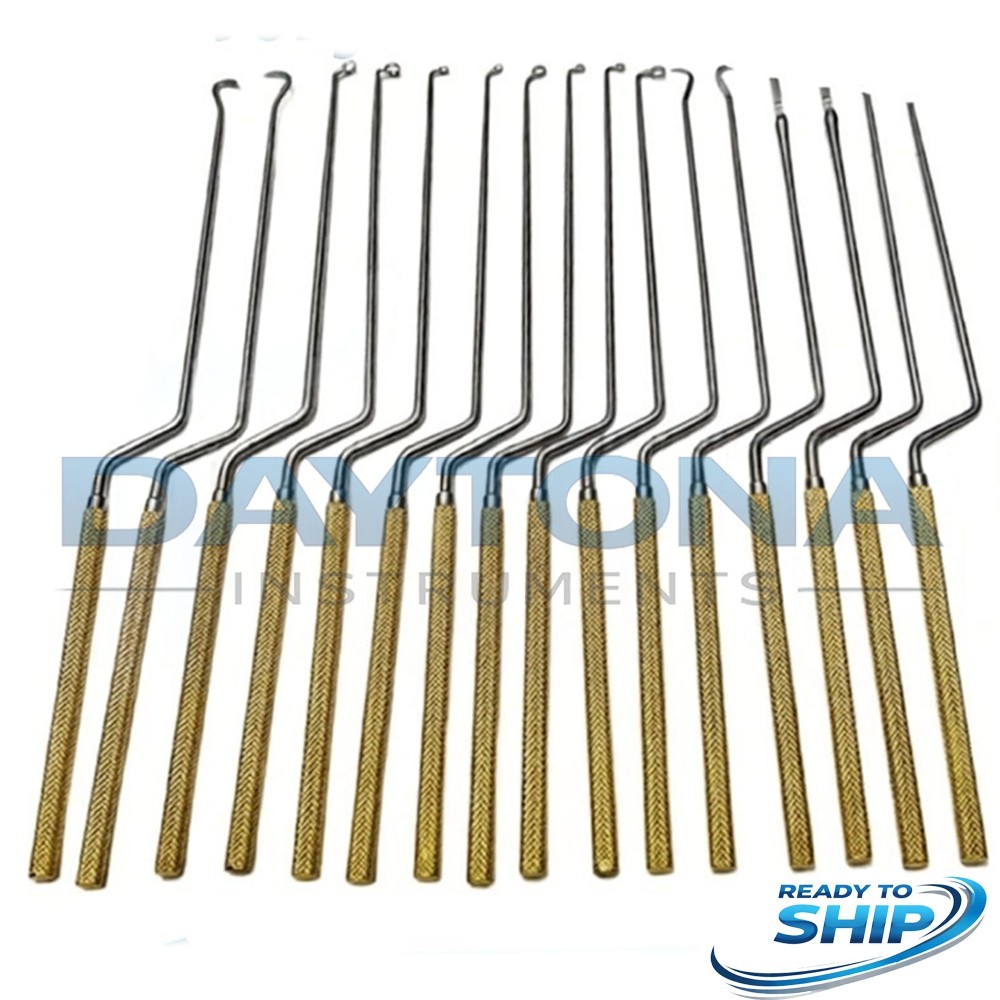 Hardy Pituitary Neuro Curettes Set Of 16 Surgical Instruments Transsphenoidal
