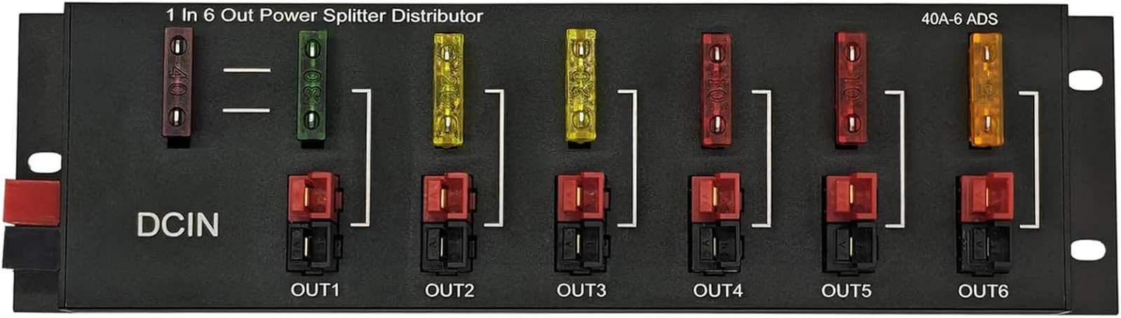 1 in 6 Connector Power Divider Power Board 40Amp Power Pole Distribution Block M