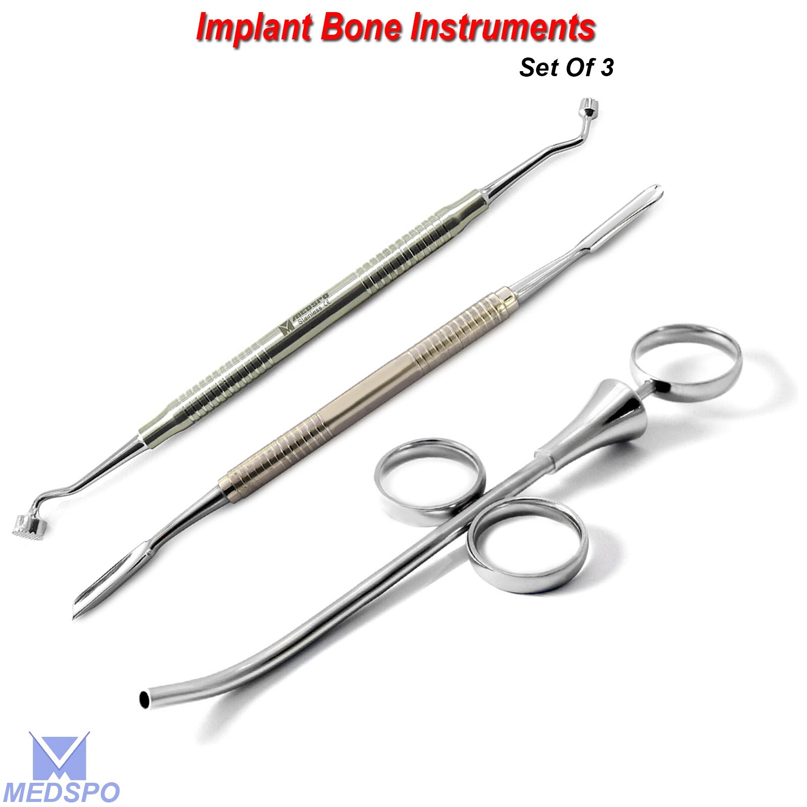 Bone Scraper Grafting Implantology Bone Scraper Compactor & Bone Graft Syringe