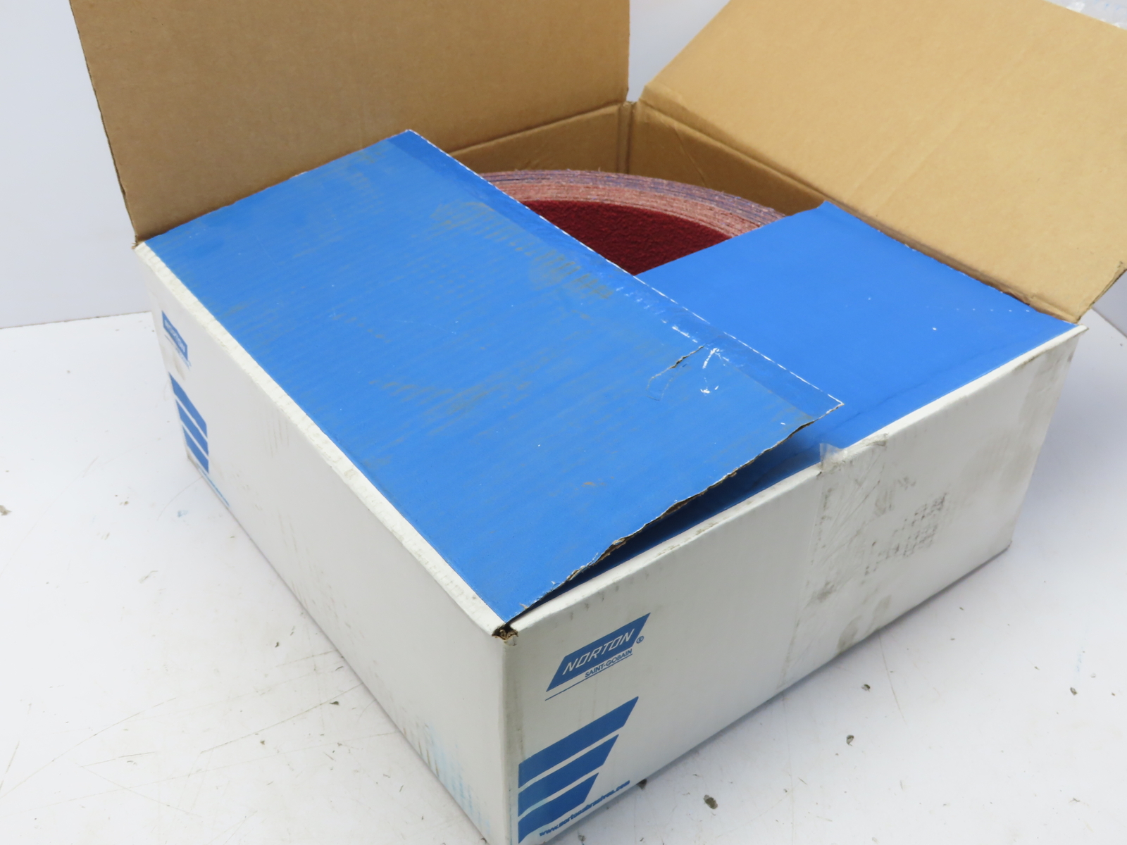 Norton R961 65778 Red Heat Ceramic 3″x132″ 36 Grit Cloth Belt Box Of 25 Belts