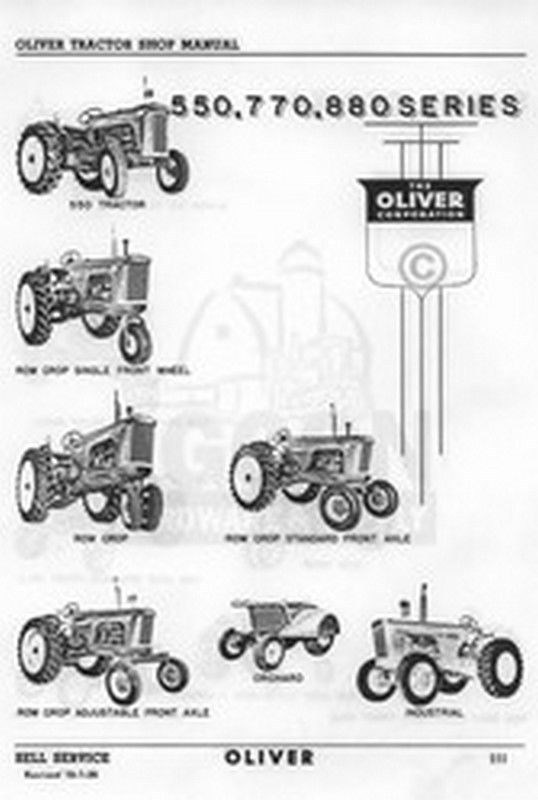 Oliver Super 55 Hydraulic Sytems Service Manual