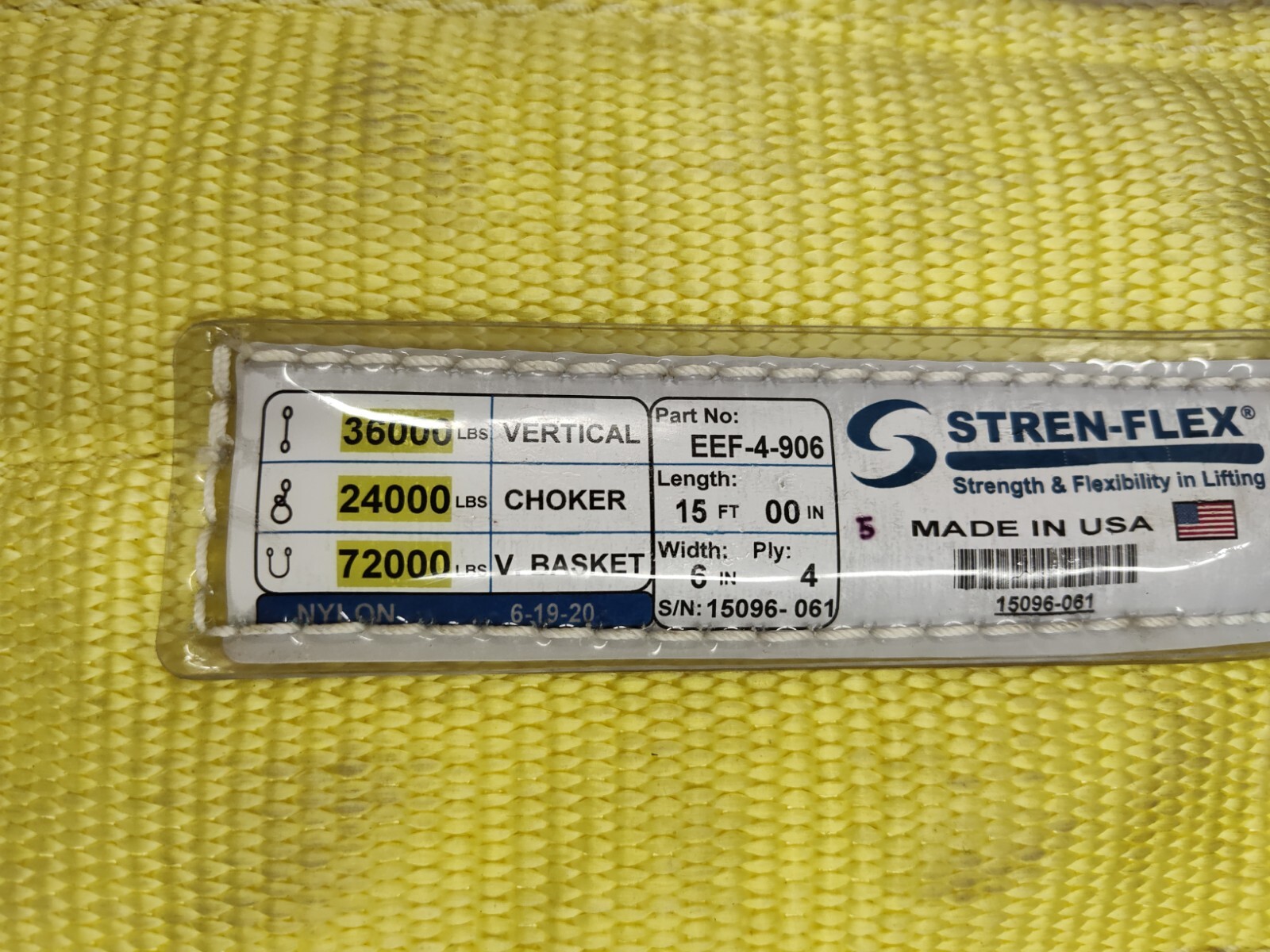 STREN-FLEX – EEF4-906-15 15 ft Flat Eye and Eye