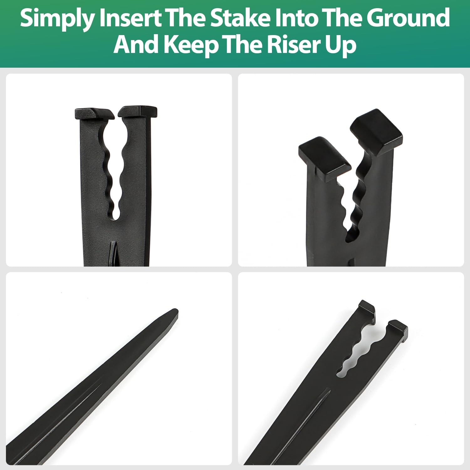 100 Pack 1/4 Inch Drip Irrigation Support Stakes, Plastic, 5.68 Inch, Barb Conne