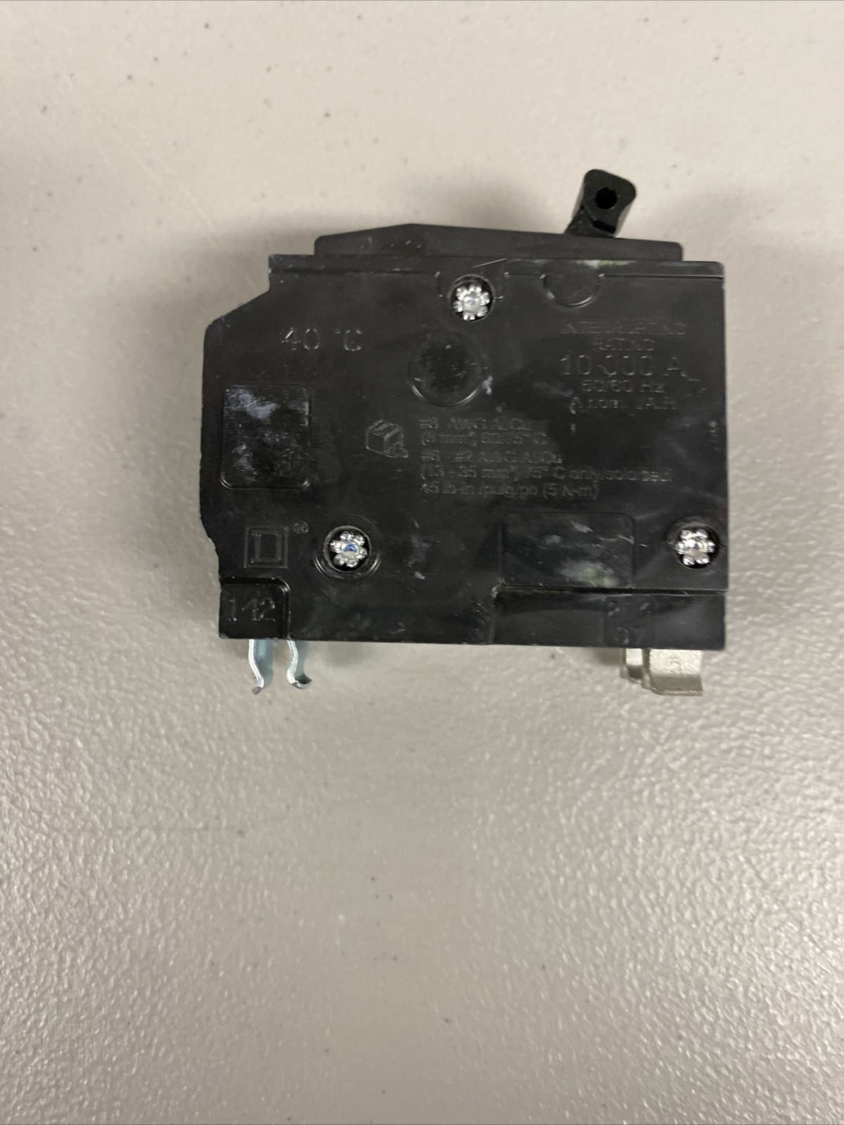Square D QO240 2 Pole 40 Amp 120/240V Type QO Plug In Yellow Circuit Breaker
