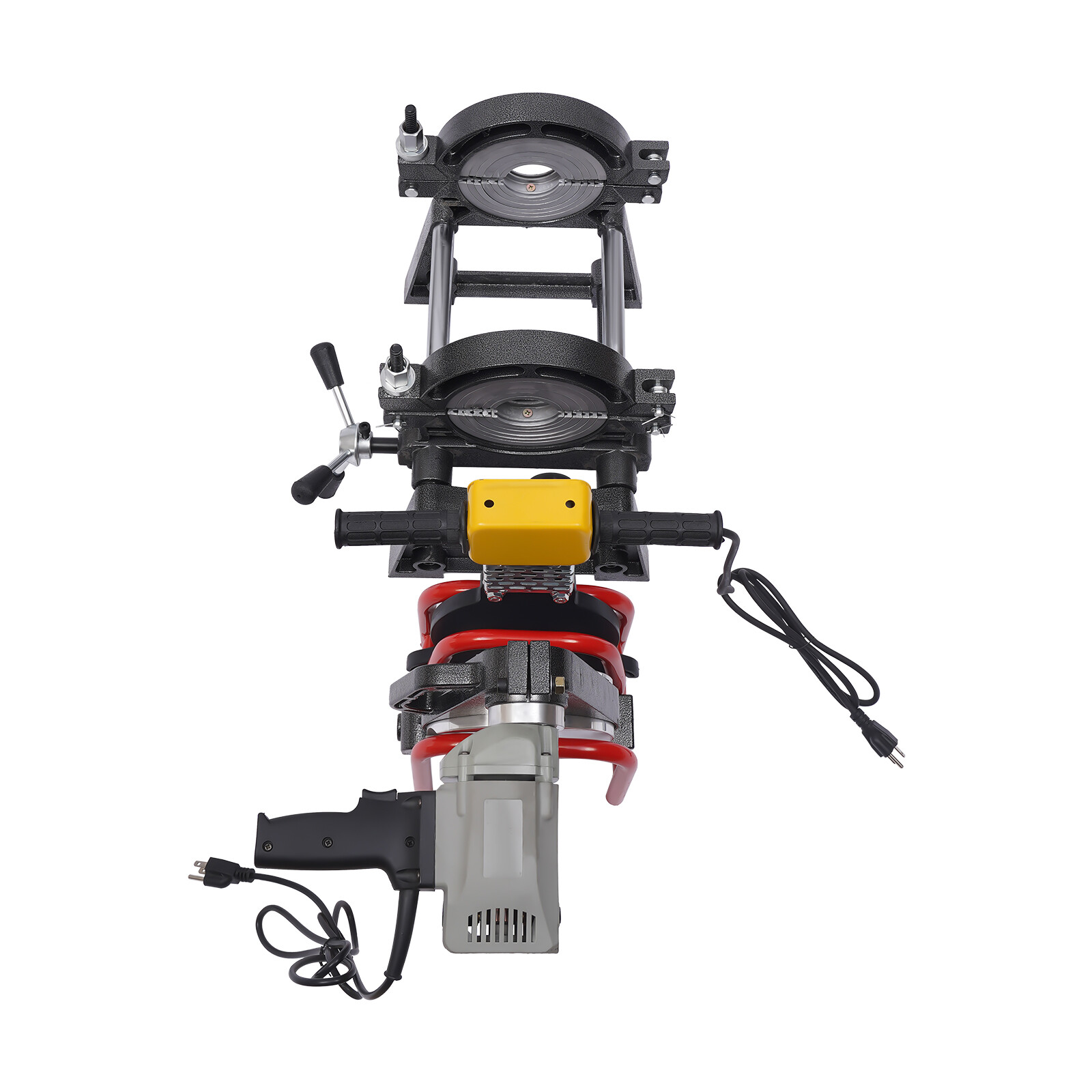 Pipe Fusion Welder 2 Clamps 63-200MM Manual PP PE HDPE Pipe Welding Machine 110V