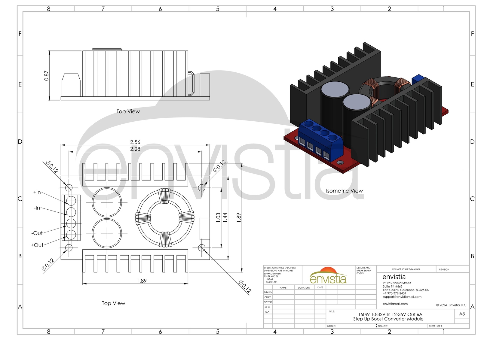 150W DC-DC Boost Converter 10-32V In to 12-35V Out 6A Step Up Voltage Charger US